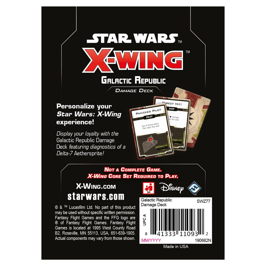 Star Wars : X-Wing Second Edition - Galactic Republic Damage Deck